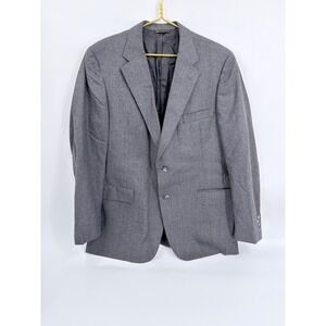 Hart Schaffner & Marx Blazer Sport Coat Escadrille Vintage 70s Men 44 Gray Wool